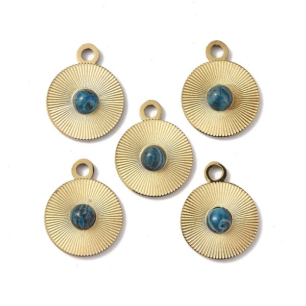 PandaHall Vacuum Plating 201 Stainless Steel Natural Crazy Agate Charms, Real 18K Gold Plated, Flat Round Charms, 14.5x11.5x3mm, Hole: 1.8mm...
PandaHall Vacuum Plating 201 Stainless Steel Natural Crazy Agate Charms, Real 18K Gold Plated, Flat Round Charms, 14.5x11.5x3mm, Hole: 1.8mm...