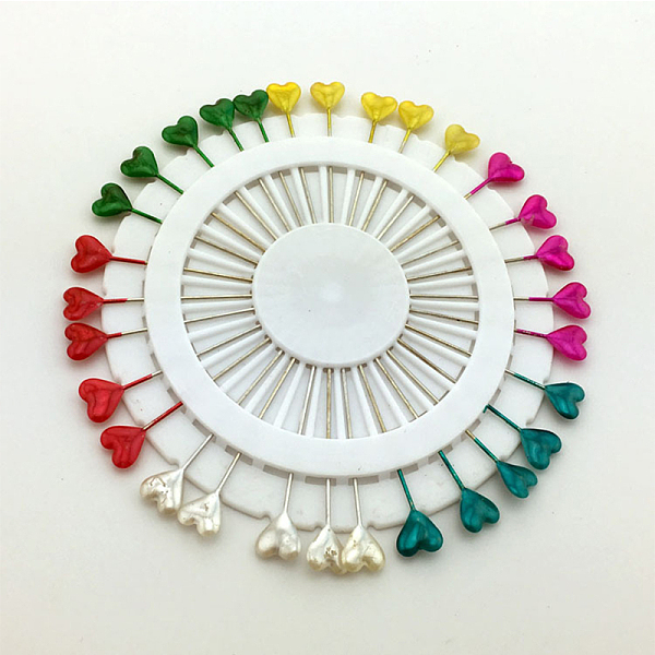 PandaHall Iron Pins, with Plastic Head, Corsage Pins, Dress-making Pins, Mixed Color, Heart Pattern, 56mm, 30pcs/set Iron Heart Multicolor
PandaHall Iron Pins, with Plastic Head, Corsage Pins, Dress-making Pins, Mixed Color, Heart Pattern, 56mm, 30pcs/set Iron Heart Multicolor