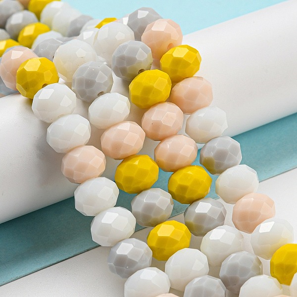 PandaHall Glass Beads Strands, Faceted, Rondelle, Yellow, 10x8mm, Hole: 1mm, about 63~65pcs/strand, 19.2~20 inch(48~50cm) Glass Rondelle...
PandaHall Glass Beads Strands, Faceted, Rondelle, Yellow, 10x8mm, Hole: 1mm, about 63~65pcs/strand, 19.2~20 inch(48~50cm) Glass Rondelle...