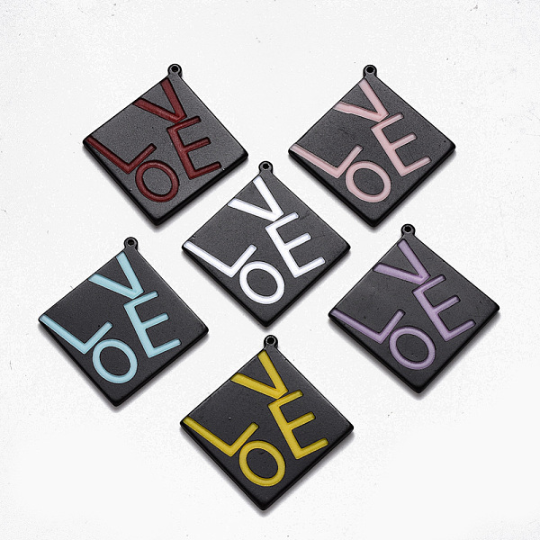PandaHall Spray Painted Cellulose Acetate(Resin) Pendants, Rhombus with Word Love, Mixed Color, 43x41x2.5mm, Hole: 1.4mm, Diagonal Length..., Multicolor
PandaHall Spray Painted Cellulose Acetate(Resin) Pendants, Rhombus with Word Love, Mixed Color, 43x41x2.5mm, Hole: 1.4mm, Diagonal Length..., Multicolor