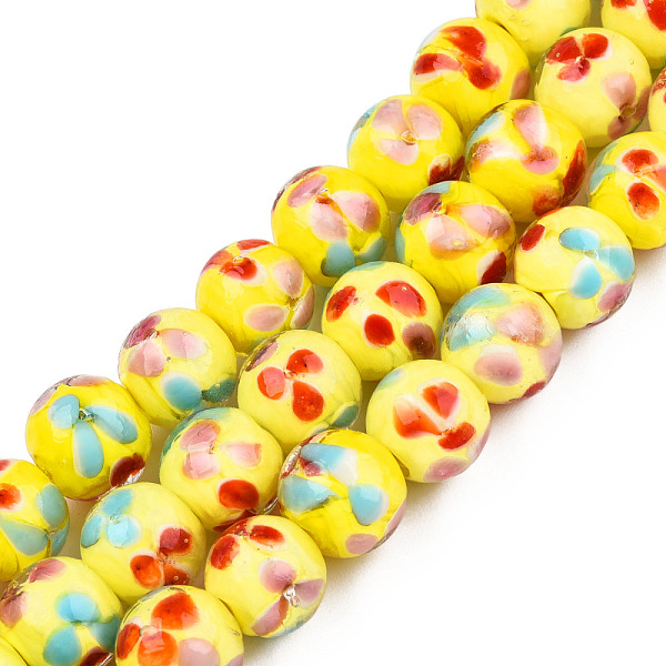 PandaHall Handmade Lampwork Beads Strands, Inner Flower, Round, Yellow, 12~13x10.5~12mm, Hole: 1.2mm, about 45pcs/Strand, 19.29 inch~19.69...
PandaHall Handmade Lampwork Beads Strands, Inner Flower, Round, Yellow, 12~13x10.5~12mm, Hole: 1.2mm, about 45pcs/Strand, 19.29 inch~19.69...