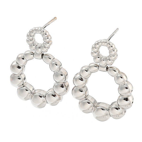 PandaHall Rack Plating Brass Stud Earrings, Long-Lasting Plated, Lead Free & Cadmium Free, Round, Platinum, 34x24.5mm Brass Round
PandaHall Rack Plating Brass Stud Earrings, Long-Lasting Plated, Lead Free & Cadmium Free, Round, Platinum, 34x24.5mm Brass Round