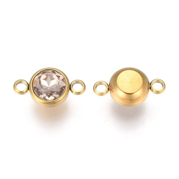 PandaHall K9 Glass Links Connectors, Faceted, with Golden Tone 304 Stainless Steel Findings, Ion Plating (IP), Flat Round, Gold Quartz...
PandaHall K9 Glass Links Connectors, Faceted, with Golden Tone 304 Stainless Steel Findings, Ion Plating (IP), Flat Round, Gold Quartz...