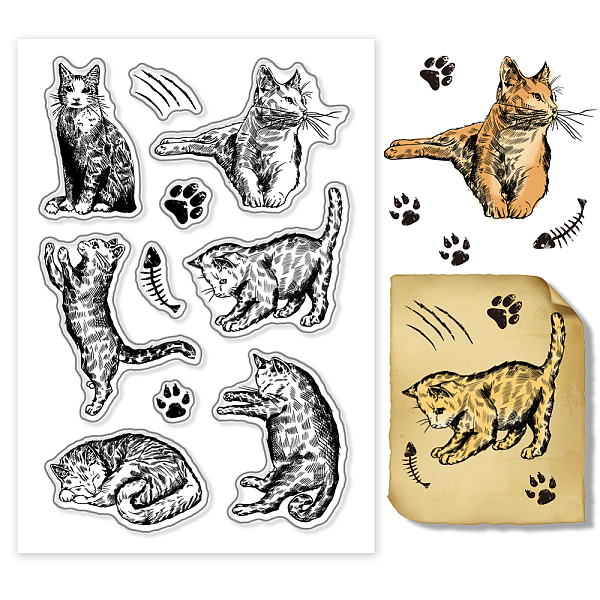 PandaHall PH Cat Shape Clear Stamps, Line Sense Kitten Dynamic Silicone Stamps Transparent Rubber Stamps for Card Making Photo Album...
PandaHall PH Cat Shape Clear Stamps, Line Sense Kitten Dynamic Silicone Stamps Transparent Rubber Stamps for Card Making Photo Album...