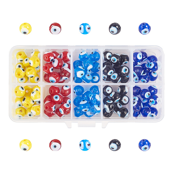PandaHall Handmade Lampwork Beads, Evil Eye, Mixed Color, 10mm, Hole: 1mm, 20pcs/box Lampwork Evil Eye Multicolor
PandaHall Handmade Lampwork Beads, Evil Eye, Mixed Color, 10mm, Hole: 1mm, 20pcs/box Lampwork Evil Eye Multicolor