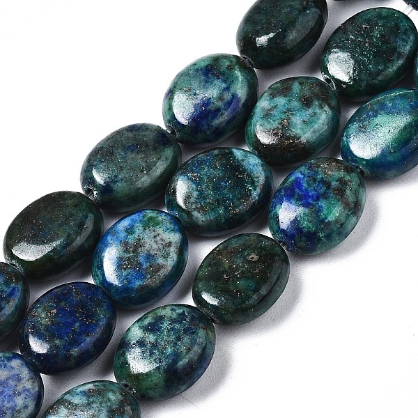 PandaHall Natural Chrysocolla and Lapis Lazuli Beads Strands, Oval, 10x8x4~5mm, Hole: 1mm, about 41pcs/strand, 16.14 inch~16.33 inch...
PandaHall Natural Chrysocolla and Lapis Lazuli Beads Strands, Oval, 10x8x4~5mm, Hole: 1mm, about 41pcs/strand, 16.14 inch~16.33 inch...