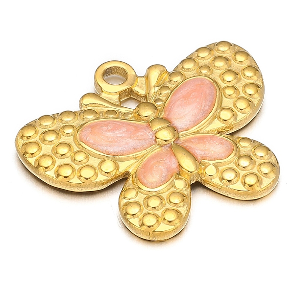 PandaHall Stainless Steel Pendants, with Enamel, Golden, Butterfly Charm, Pink, 24x20mm, Hole: 2.1mm Stainless Steel+Enamel Butterfly Pink
PandaHall Stainless Steel Pendants, with Enamel, Golden, Butterfly Charm, Pink, 24x20mm, Hole: 2.1mm Stainless Steel+Enamel Butterfly Pink