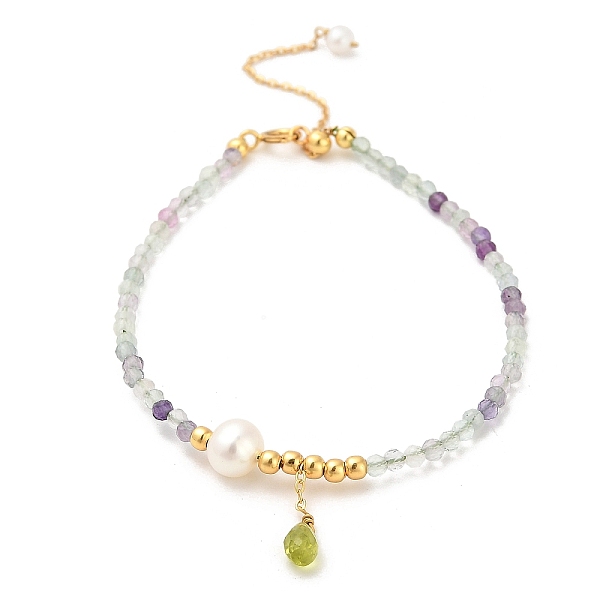 PandaHall Natural Peridot Bead and Natural Fluorite Bead Bracelets, with Sterling Silver Beads and Pearl Beads, Real 18K Gold Plated, 15.2cm...
PandaHall Natural Peridot Bead and Natural Fluorite Bead Bracelets, with Sterling Silver Beads and Pearl Beads, Real 18K Gold Plated, 15.2cm...