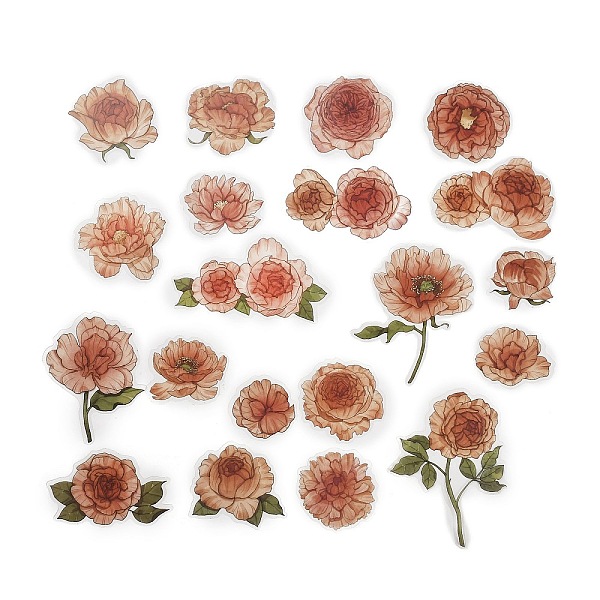 PandaHall 20Pcs 20 Styles Vintage Flower PET Waterproof Self Adhesive Stickers, Flower Decals for DIY Scrapbooking, Photo Album Decoration..., Brown
PandaHall 20Pcs 20 Styles Vintage Flower PET Waterproof Self Adhesive Stickers, Flower Decals for DIY Scrapbooking, Photo Album Decoration..., Brown