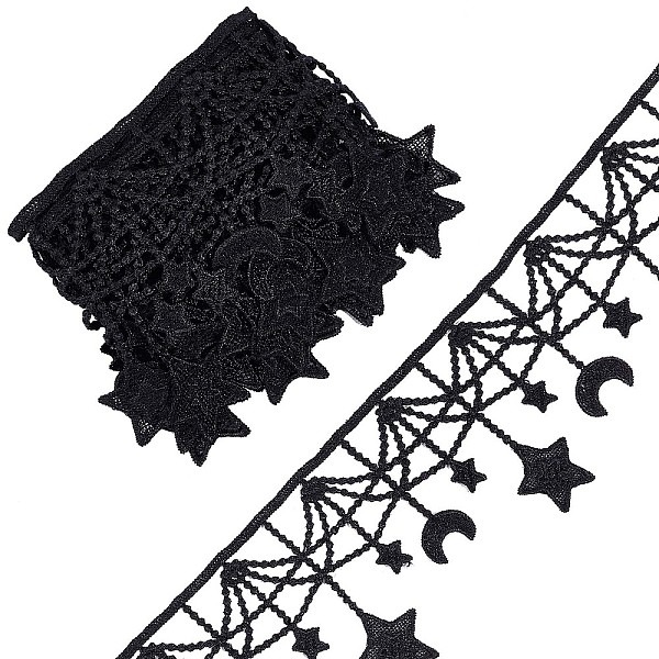 PandaHall Moon Star Polyester Lace Trim, Clothing Accessories, for Sewing and Art Craft Decoration, Black, 4-1/4 inch(108mm) Polyester Black
PandaHall Moon Star Polyester Lace Trim, Clothing Accessories, for Sewing and Art Craft Decoration, Black, 4-1/4 inch(108mm) Polyester Black