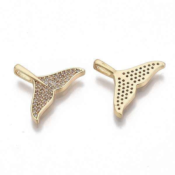 PandaHall Brass Micro Pave Cubic Zirconia Charms, Nickel Free, Whale Fishtail, Clear, Real 18K Gold Plated, 14.5x19x3mm, Hole: 4x1.5mm...
PandaHall Brass Micro Pave Cubic Zirconia Charms, Nickel Free, Whale Fishtail, Clear, Real 18K Gold Plated, 14.5x19x3mm, Hole: 4x1.5mm...
