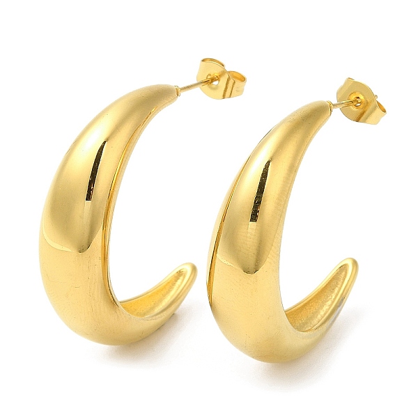 PandaHall Ion Plating(IP) 304 Stainless Steel Crecent Moon Stud Earrings, Real 18K Gold Plated, 31.5x8.5mm 304 Stainless Steel Moon
PandaHall Ion Plating(IP) 304 Stainless Steel Crecent Moon Stud Earrings, Real 18K Gold Plated, 31.5x8.5mm 304 Stainless Steel Moon