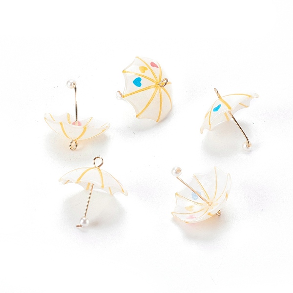 PandaHall Resin Pendants, with Golden Iron Findings, 3D Umbrella , White, 19x22x22mm, Hole: 2mm Iron+Resin Umbrella White
PandaHall Resin Pendants, with Golden Iron Findings, 3D Umbrella , White, 19x22x22mm, Hole: 2mm Iron+Resin Umbrella White