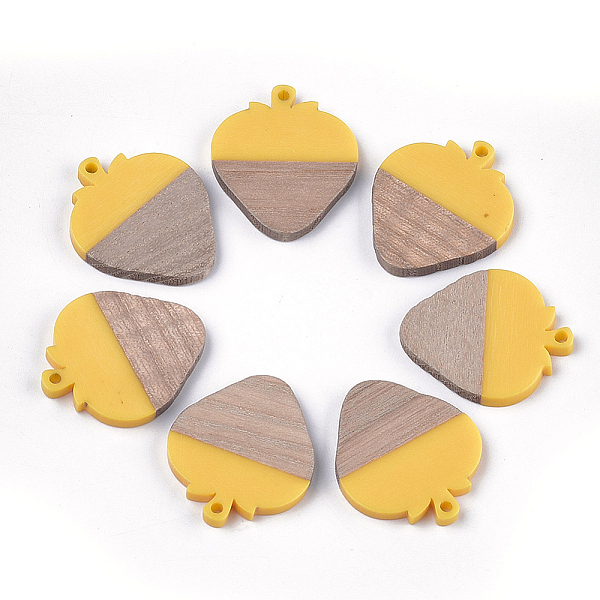 PandaHall Resin & Wood Pendants, Strawberry, Gold, 28x24x3mm, Hole: 1.8mm Resin+Wood Fruit Gold
PandaHall Resin & Wood Pendants, Strawberry, Gold, 28x24x3mm, Hole: 1.8mm Resin+Wood Fruit Gold