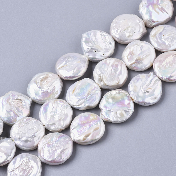 PandaHall Large Coin Pearl Beads, Natural Baroque Pearl Keshi Pearl Beads Strands, Cultured Freshwater Pearl, Flat Round, Seashell Color...
PandaHall Large Coin Pearl Beads, Natural Baroque Pearl Keshi Pearl Beads Strands, Cultured Freshwater Pearl, Flat Round, Seashell Color...