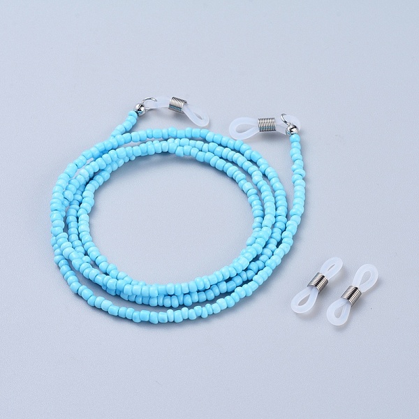 PandaHall Eyeglasses Chains, Neck Strap for Eyeglasses, with Glass Seed Beads, Brass Crimp Beads and Rubber Loop Ends, Sky Blue, 30.7 inch...
PandaHall Eyeglasses Chains, Neck Strap for Eyeglasses, with Glass Seed Beads, Brass Crimp Beads and Rubber Loop Ends, Sky Blue, 30.7 inch...