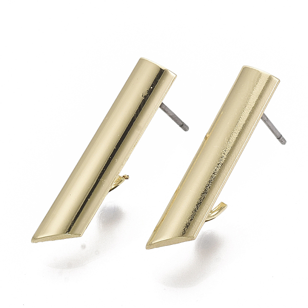 PandaHall Iron Stud Earring Findings, with Loop and Steel Pin, Light Gold, 24x5mm, Hole: 4.5mm, Pin: 0.7mm Iron Others
PandaHall Iron Stud Earring Findings, with Loop and Steel Pin, Light Gold, 24x5mm, Hole: 4.5mm, Pin: 0.7mm Iron Others