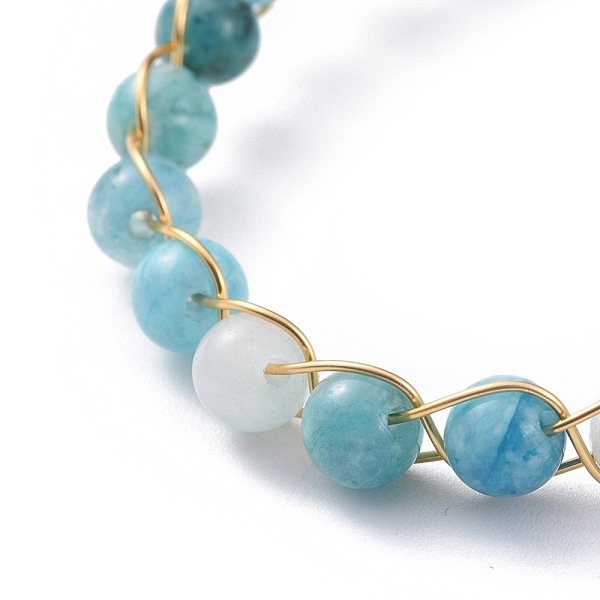 PandaHall Natural Hemimorphite Bracelets, with 304 Stainless Steel Findings, Round, 7-3/8 inch~7-1/2 inch(18.6~19cm) Hemimorphite
PandaHall Natural Hemimorphite Bracelets, with 304 Stainless Steel Findings, Round, 7-3/8 inch~7-1/2 inch(18.6~19cm) Hemimorphite