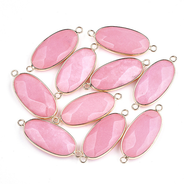 PandaHall Natural White Jade Links connectors, with Brass Findings, Faceted, Dyed, Oval, Golden, 39x16x6mm, Hole: 2mm Jade Oval
PandaHall Natural White Jade Links connectors, with Brass Findings, Faceted, Dyed, Oval, Golden, 39x16x6mm, Hole: 2mm Jade Oval
