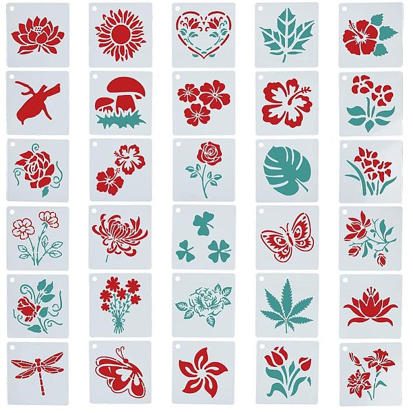 PandaHall 30Pcs 30 Patterns PET Plastic Hollow Out Drawing Painting Stencils Templates, Rectangle with Mixed Floral Pattern, WhiteSmoke..., White
PandaHall 30Pcs 30 Patterns PET Plastic Hollow Out Drawing Painting Stencils Templates, Rectangle with Mixed Floral Pattern, WhiteSmoke..., White