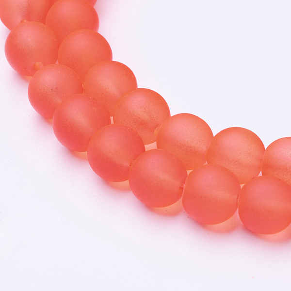 PandaHall Transparent Glass Bead Strands, Frosted, Round, Orange Red, 8mm, Hole: 1~1.6mm, about 99pcs/strand, 31.4 inch Glass Round Red
PandaHall Transparent Glass Bead Strands, Frosted, Round, Orange Red, 8mm, Hole: 1~1.6mm, about 99pcs/strand, 31.4 inch Glass Round Red