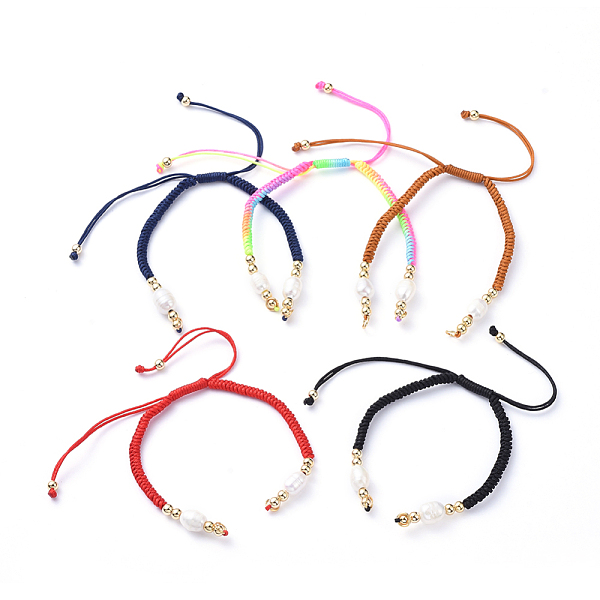 PandaHall Braided Nylon Cord for DIY Bracelet Making, with Natural Freshwater Pearl & Brass Findings, Golden, Mixed Color, 6-7/8 inch..., Multicolor
PandaHall Braided Nylon Cord for DIY Bracelet Making, with Natural Freshwater Pearl & Brass Findings, Golden, Mixed Color, 6-7/8 inch..., Multicolor