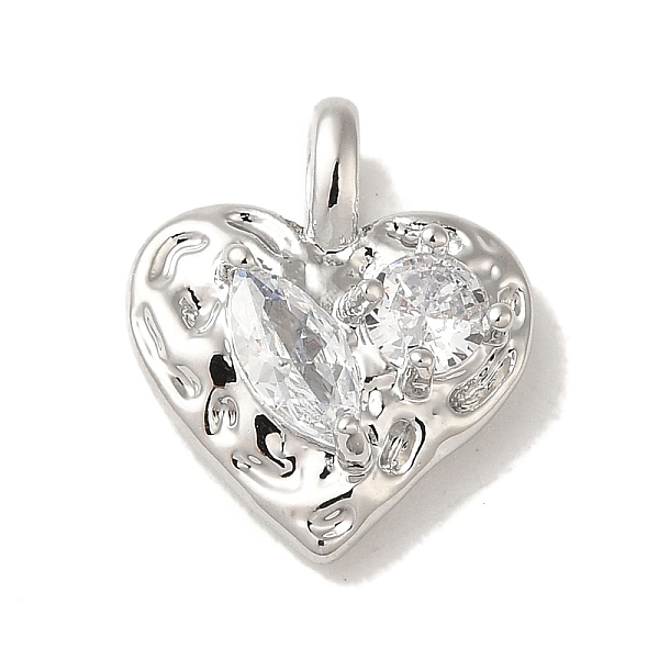 PandaHall Brass Micro Pave Cubic Zirconia Pendants, Heart, Platinum, 16x13x4.5mm, Hole: 3x2.5mm Brass+Cubic Zirconia Heart Clear
PandaHall Brass Micro Pave Cubic Zirconia Pendants, Heart, Platinum, 16x13x4.5mm, Hole: 3x2.5mm Brass+Cubic Zirconia Heart Clear