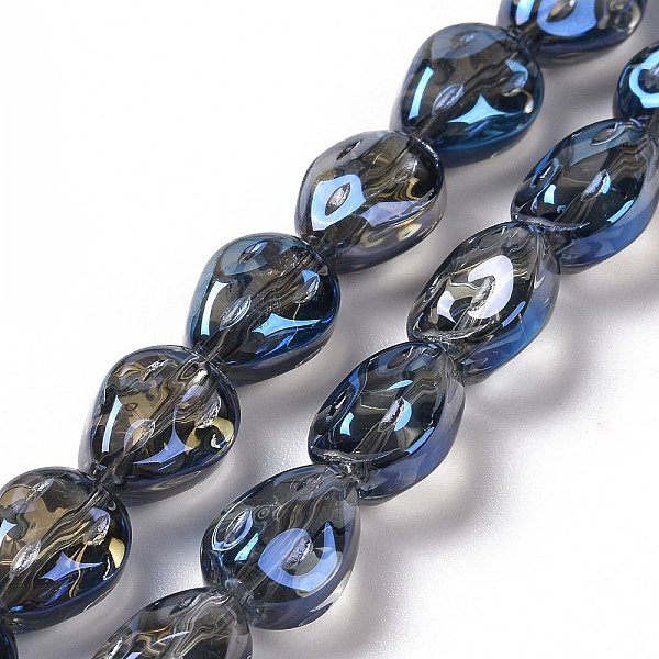 PandaHall Transparent Electroplate Glass Beads Strands, Rainbow Plated, Teardrop, Steel Blue, 11x9x6.6mm, Hole: 1.1mm, about 55pcs/strand...
PandaHall Transparent Electroplate Glass Beads Strands, Rainbow Plated, Teardrop, Steel Blue, 11x9x6.6mm, Hole: 1.1mm, about 55pcs/strand...