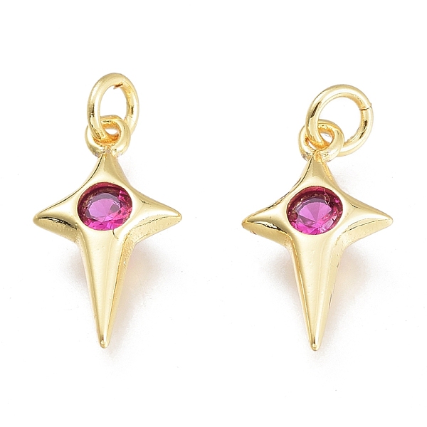 PandaHall Brass Micro Pave Cubic Zirconia Charms, with Jump Ring, Stars, Golden, Hot Pink, 13.5x7.5x2.5mm, Hole: 1.5mm, Jump rings...
PandaHall Brass Micro Pave Cubic Zirconia Charms, with Jump Ring, Stars, Golden, Hot Pink, 13.5x7.5x2.5mm, Hole: 1.5mm, Jump rings...