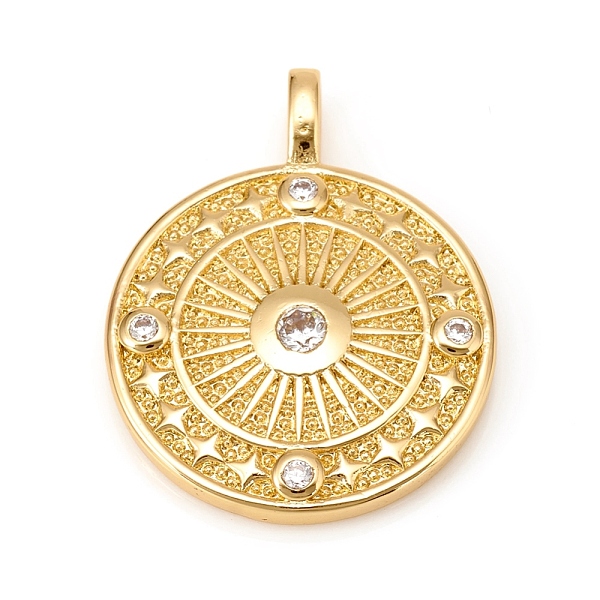 PandaHall Brass Micro Pave Cubic Zirconia Pendants, Flat Round, with Sun & Star Pattern, Golden, 26x20.5x3mm, Hole: 2x4mm Brass+Cubic...
PandaHall Brass Micro Pave Cubic Zirconia Pendants, Flat Round, with Sun & Star Pattern, Golden, 26x20.5x3mm, Hole: 2x4mm Brass+Cubic...
