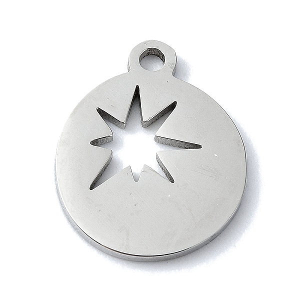 PandaHall 304 Stainless Steel Pendants, Laser Cut, Flat Round with Star Charm, Stainless Steel Color, 15.5x12.5x1mm, Hole: 1.5mm 304...
PandaHall 304 Stainless Steel Pendants, Laser Cut, Flat Round with Star Charm, Stainless Steel Color, 15.5x12.5x1mm, Hole: 1.5mm 304...