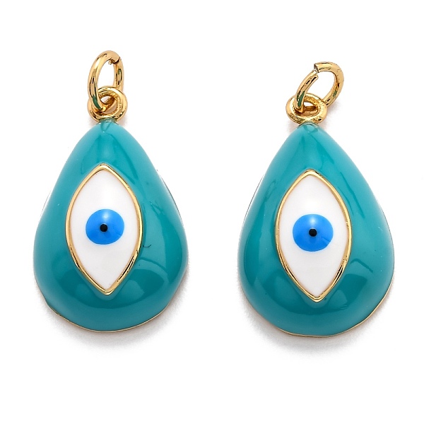 PandaHall Brass Enamel Pendants, Real 18K Gold Plated, Long-Lasting Plated, Teardrop with Evil Eye, Dark Turquoise, 21x13x7mm, Hole: 3.6mm...
PandaHall Brass Enamel Pendants, Real 18K Gold Plated, Long-Lasting Plated, Teardrop with Evil Eye, Dark Turquoise, 21x13x7mm, Hole: 3.6mm...