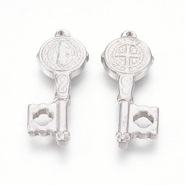 PandaHall 201 Stainless Steel Pendants, Key, Saint Benedict Medal, Stainless Steel Color, 26x10x3mm, Hole: 1mm 201 Stainless Steel Key
PandaHall 201 Stainless Steel Pendants, Key, Saint Benedict Medal, Stainless Steel Color, 26x10x3mm, Hole: 1mm 201 Stainless Steel Key