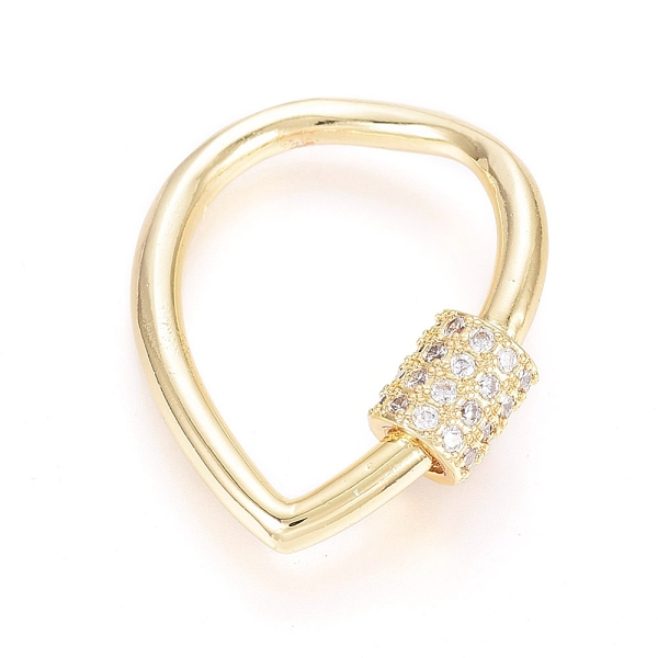 PandaHall Brass Micro Pave Clear Cubic Zirconia Screw Carabiner Lock Charms, for Necklaces Making, Teardrop, Golden, 25x20.5x5.5mm Brass...
PandaHall Brass Micro Pave Clear Cubic Zirconia Screw Carabiner Lock Charms, for Necklaces Making, Teardrop, Golden, 25x20.5x5.5mm Brass...
