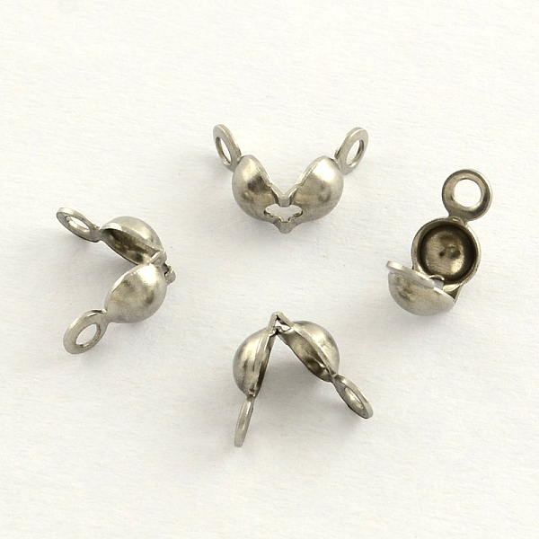 PandaHall Stainless Steel Bead Tips, Open Clamshell Bead Tips, Stainless Steel Color, 8x4mm, Hole: 1.3mm, 3mm inner diameter, about 60pcs/5g...
PandaHall Stainless Steel Bead Tips, Open Clamshell Bead Tips, Stainless Steel Color, 8x4mm, Hole: 1.3mm, 3mm inner diameter, about 60pcs/5g...