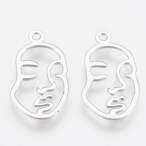 PandaHall Brass Pendants, Face, Nickel Free, Real Platinum Plated, 20x11x1mm, Hole: 1.4mm Brass Body
PandaHall Brass Pendants, Face, Nickel Free, Real Platinum Plated, 20x11x1mm, Hole: 1.4mm Brass Body