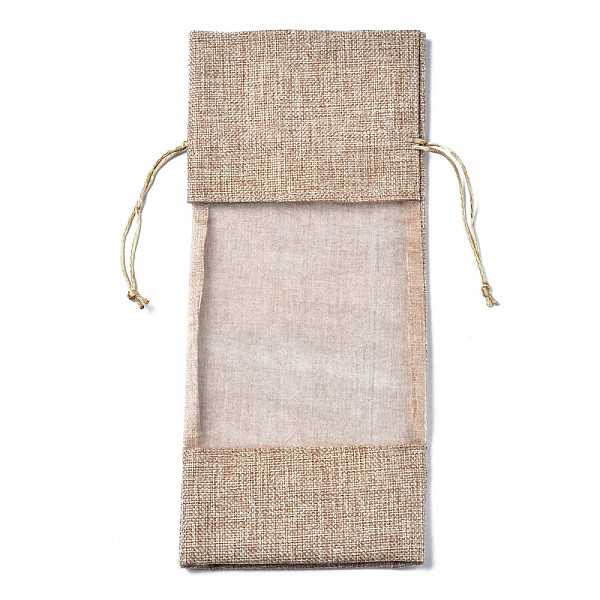 PandaHall Rectangle Cotton Drawstring Winebottle Bags, with Transparent Gauze Window, Tan, 31~32x14~15x0.3cm Burlap Orange
PandaHall Rectangle Cotton Drawstring Winebottle Bags, with Transparent Gauze Window, Tan, 31~32x14~15x0.3cm Burlap Orange