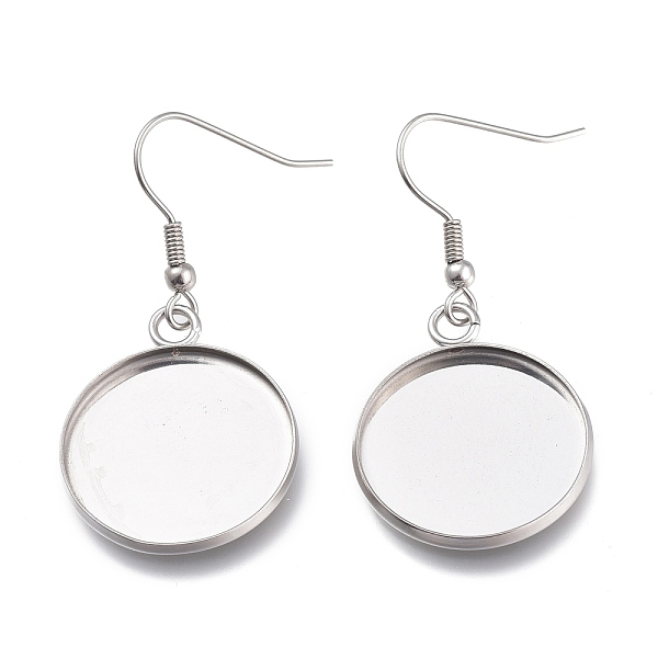 PandaHall 304 Stainless Steel Earring Hooks, with Blank Pendant Trays, Flat Round Setting for Cabochon, Stainless Steel Color, 45mm, Tray...
PandaHall 304 Stainless Steel Earring Hooks, with Blank Pendant Trays, Flat Round Setting for Cabochon, Stainless Steel Color, 45mm, Tray...