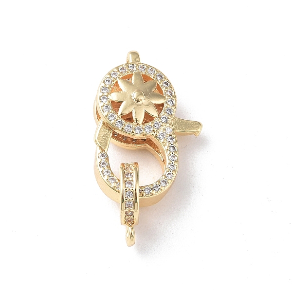 PandaHall Brass Micro Pave Clear Cubic Zirconia Lobster Claw Clasps, with Bail Beads/Tube Bails, Flower, Real 18K Gold Plated, 25mm, Clasp...
PandaHall Brass Micro Pave Clear Cubic Zirconia Lobster Claw Clasps, with Bail Beads/Tube Bails, Flower, Real 18K Gold Plated, 25mm, Clasp...