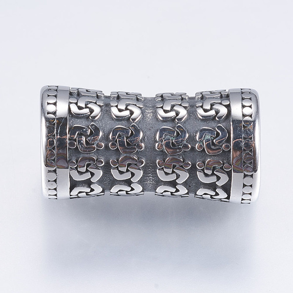 PandaHall 304 Stainless Steel Tube Beads, Large Hole Beads, Antique Silver, 22x11.5mm, Hole: 8mm 304 Stainless Steel Column
PandaHall 304 Stainless Steel Tube Beads, Large Hole Beads, Antique Silver, 22x11.5mm, Hole: 8mm 304 Stainless Steel Column