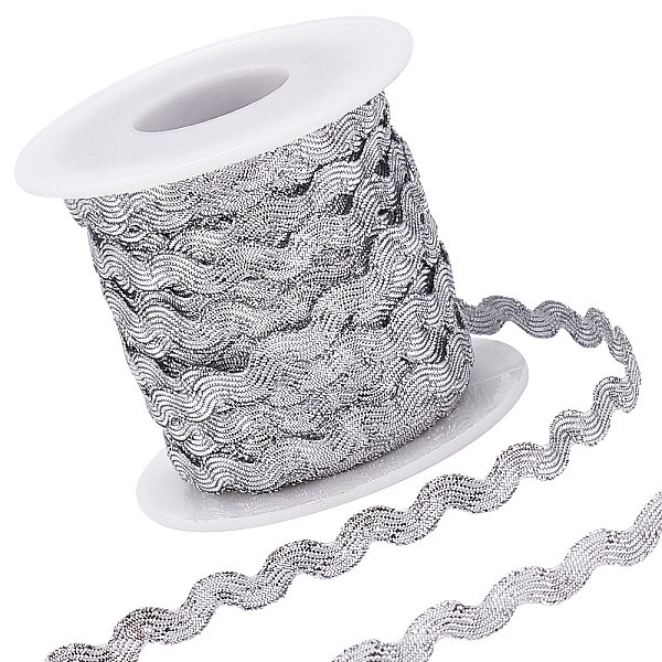 PandaHall GORGECRAFT 1 Roll 27yd/25m Glitter Silver RIC Rac Trim Ribbon Wave Sewing Bending Fringe Trim 5mm/0.2 inch for Sewing Flower...
PandaHall GORGECRAFT 1 Roll 27yd/25m Glitter Silver RIC Rac Trim Ribbon Wave Sewing Bending Fringe Trim 5mm/0.2 inch for Sewing Flower...
