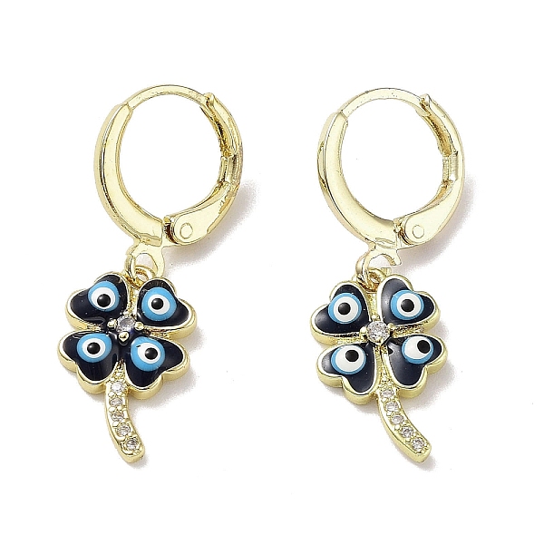 PandaHall Evil Eye Real 18K Gold Plated Brass Dangle Leverback Earrings, with Enamel and Cubic Zirconia, Clover, 29x9.5mm Cubic Zirconia...
PandaHall Evil Eye Real 18K Gold Plated Brass Dangle Leverback Earrings, with Enamel and Cubic Zirconia, Clover, 29x9.5mm Cubic Zirconia...