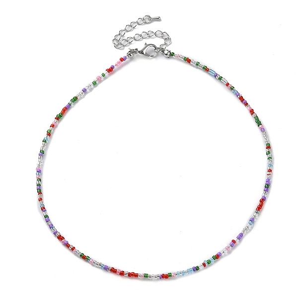 PandaHall Glass Beaded Necklace, with Alloy Clasps, Colorful, 16.10 inch(40.9cm) Glass Round
PandaHall Glass Beaded Necklace, with Alloy Clasps, Colorful, 16.10 inch(40.9cm) Glass Round