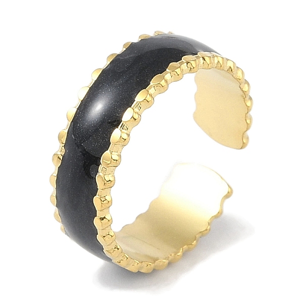 PandaHall Ion Plating(IP) 304 Stainless Steel Enamel Cuff Finger Rings, Open Rings for Women, Real 18K Gold Plated, 6mm, Adjustable 304..., Black
PandaHall Ion Plating(IP) 304 Stainless Steel Enamel Cuff Finger Rings, Open Rings for Women, Real 18K Gold Plated, 6mm, Adjustable 304..., Black