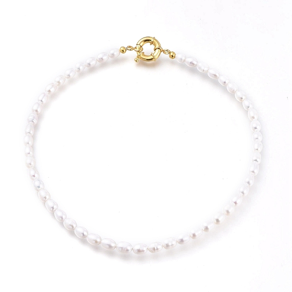 PandaHall Natural Cultured Freshwater Pearl Beaded Necklaces, with Brass Spring Ring Clasps, Rice, Creamy White, Golden, 15.94 inch(40.5cm)...
PandaHall Natural Cultured Freshwater Pearl Beaded Necklaces, with Brass Spring Ring Clasps, Rice, Creamy White, Golden, 15.94 inch(40.5cm)...