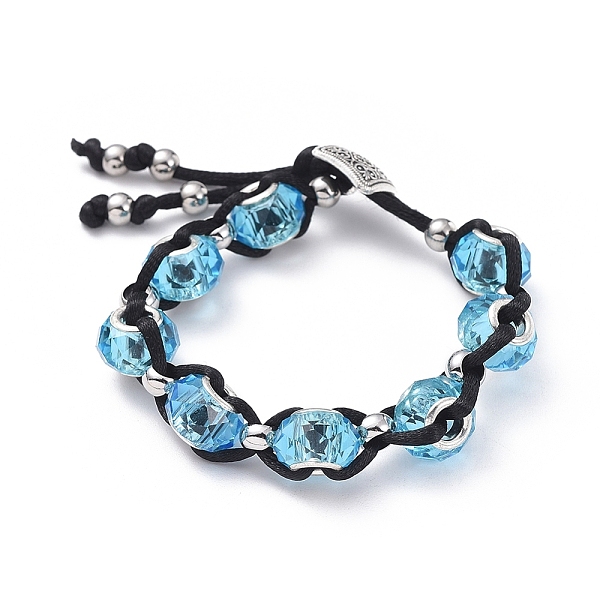 PandaHall Handmade Glass European Beads Braided Bead Bracelets, with Nylon Thread and Alloy Shank Buttons, Sky Blue, 7-1/2 inch(190mm) Glass...
PandaHall Handmade Glass European Beads Braided Bead Bracelets, with Nylon Thread and Alloy Shank Buttons, Sky Blue, 7-1/2 inch(190mm) Glass...