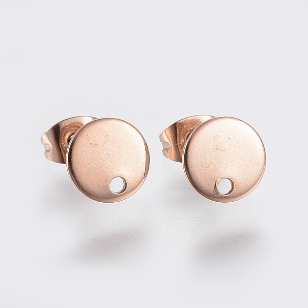 PandaHall Ion Plating(IP) 304 Stainless Steel Stud Earring Findings, with Loop and Flat Plate, Ear Nuts/Earring Backs, Flat Round, Rose Gold...
PandaHall Ion Plating(IP) 304 Stainless Steel Stud Earring Findings, with Loop and Flat Plate, Ear Nuts/Earring Backs, Flat Round, Rose Gold...