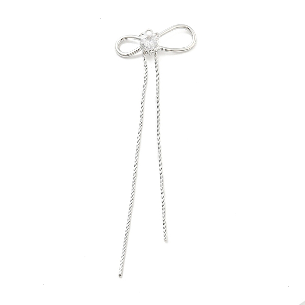 PandaHall Clear Glass Big Pendants, Bowknot Charms, Platinum, 86x26.5x6.5mm, Hole: 1mm Brass+Glass Bowknot
PandaHall Clear Glass Big Pendants, Bowknot Charms, Platinum, 86x26.5x6.5mm, Hole: 1mm Brass+Glass Bowknot