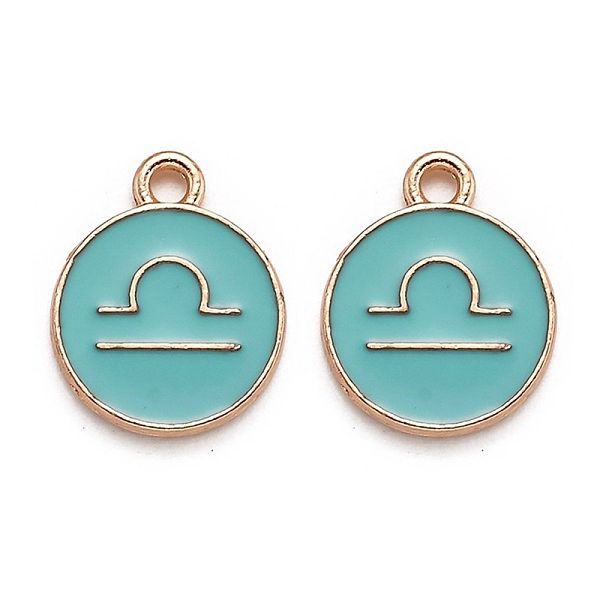PandaHall Alloy Enamel Pendants, Flat Round with Constellation/Zodiac Sign, Golden, Libra, 15x12x2mm, Hole: 1.5mm Alloy+Enamel Libra
PandaHall Alloy Enamel Pendants, Flat Round with Constellation/Zodiac Sign, Golden, Libra, 15x12x2mm, Hole: 1.5mm Alloy+Enamel Libra