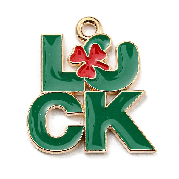 PandaHall Saint Patrick's Day Alloy Enamel Pendants, Light Gold, Word Luck with Clover Charm, Green, 22x20x1.5mm, Hole: 2mm Alloy+Enamel...
PandaHall Saint Patrick's Day Alloy Enamel Pendants, Light Gold, Word Luck with Clover Charm, Green, 22x20x1.5mm, Hole: 2mm Alloy+Enamel...